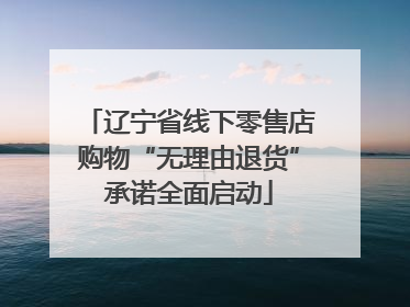辽宁省线下零售店购物“无理由退货”承诺全面启动