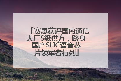 赛思获评国内通信大厂S级供方，跻身国产SLIC语音芯片领军者行列