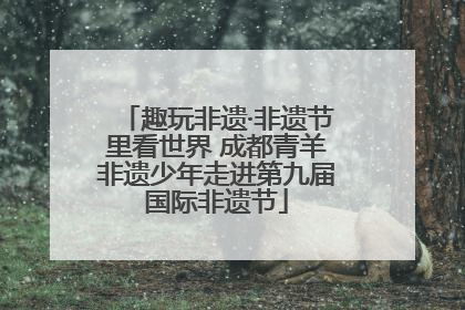 趣玩非遗·非遗节里看世界 成都青羊非遗少年走进第九届国际非遗节