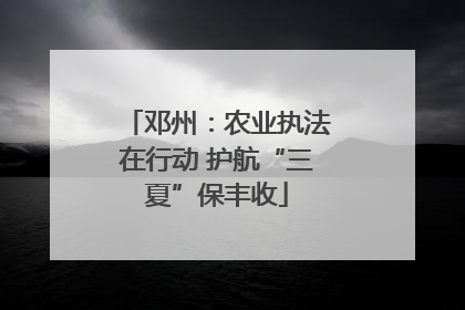 邓州：农业执法在行动 护航“三夏”保丰收