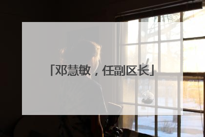 邓慧敏，任副区长