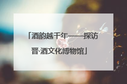 酒韵越千年——探访晋·酒文化博物馆