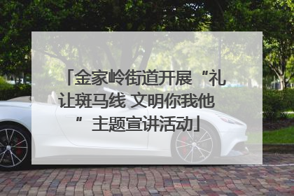 金家岭街道开展“礼让斑马线 文明你我他”主题宣讲活动