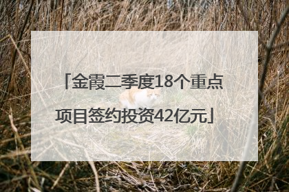 金霞二季度18个重点项目签约投资42亿元