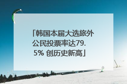韩国本届大选旅外公民投票率达79.5% 创历史新高
