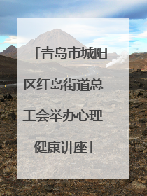青岛市城阳区红岛街道总工会举办心理健康讲座