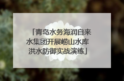 青岛水务海润自来水集团开展崂山水库洪水防御实战演练