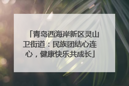青岛西海岸新区灵山卫街道：民族团结心连心，健康快乐共成长