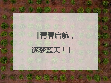 青春启航，逐梦蓝天！