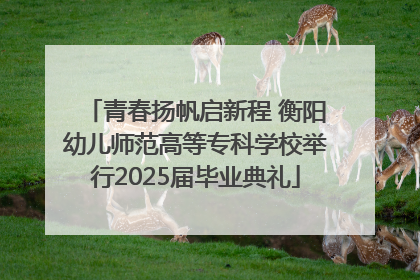 青春扬帆启新程 衡阳幼儿师范高等专科学校举行2025届毕业典礼