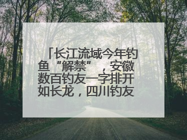 长江流域今年钓鱼“解禁”，安徽数百钓友一字排开如长龙，四川钓友称像过节