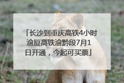 长沙到重庆高铁4小时 渝厦高铁渝黔段7月1日开通，今起可买票