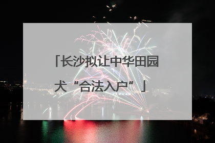 长沙拟让中华田园犬“合法入户”