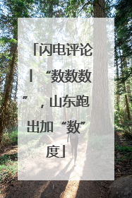 闪电评论丨“数数数”，山东跑出加“数”度