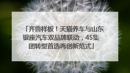 齐鲁样板！天猫养车与山东银座汽车双品牌联动，4S集团转型首选再创新范式