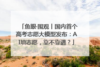 鱼眼·围观丨国内首个高考志愿大模型发布：AI填志愿，靠不靠谱？