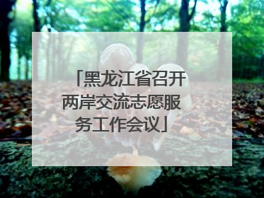 黑龙江省召开两岸交流志愿服务工作会议