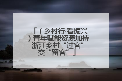 （乡村行·看振兴）青年赋能资源加持 浙江乡村“过客”变“留客”