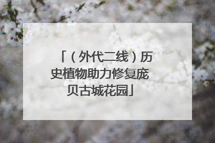 （外代二线）历史植物助力修复庞贝古城花园