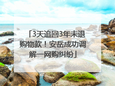 3天追回3年未退购物款！安岳成功调解一网购纠纷
