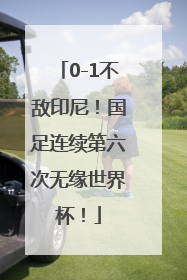 0-1不敌印尼！国足连续第六次无缘世界杯！