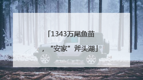 1343万尾鱼苗，“安家”斧头湖