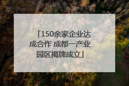 150余家企业达成合作 成都一产业园区揭牌成立