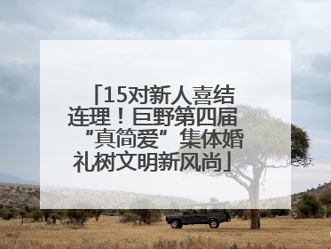 15对新人喜结连理！巨野第四届“真简爱”集体婚礼树文明新风尚