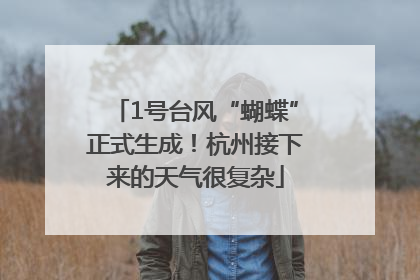 1号台风“蝴蝶”正式生成！杭州接下来的天气很复杂