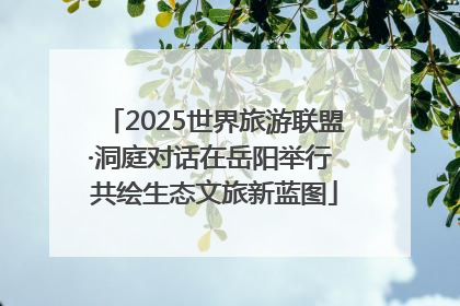 2025世界旅游联盟·洞庭对话在岳阳举行 共绘生态文旅新蓝图