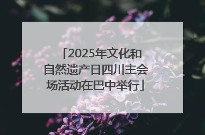 2025年文化和自然遗产日四川主会场活动在巴中举行