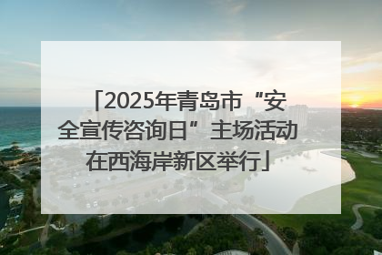 2025年青岛市“安全宣传咨询日”主场活动在西海岸新区举行