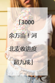 3000余万亩！河北麦收进度超九成