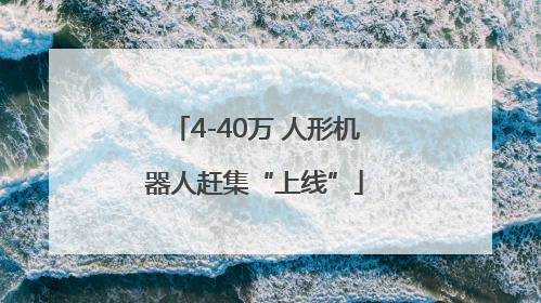 4-40万 人形机器人赶集“上线”