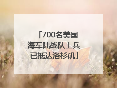 700名美国海军陆战队士兵已抵达洛杉矶